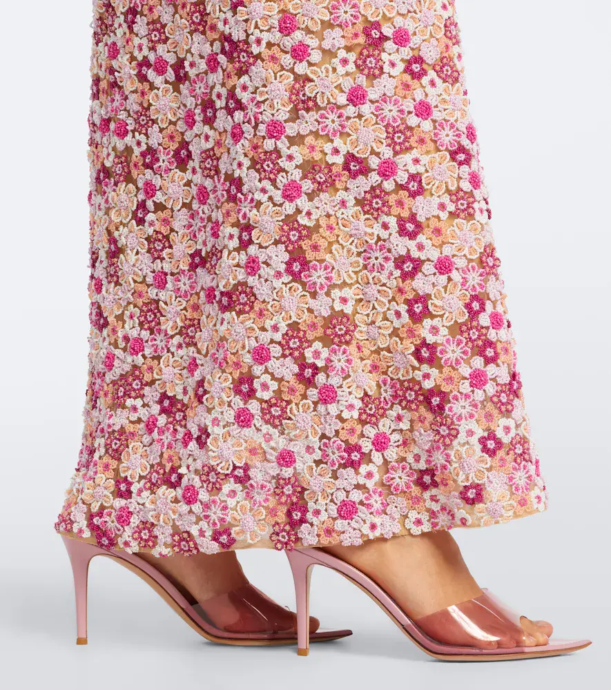 LA FUORI Là Fuori Afterglow Botanica beaded open-back gown | Thumbnail 5