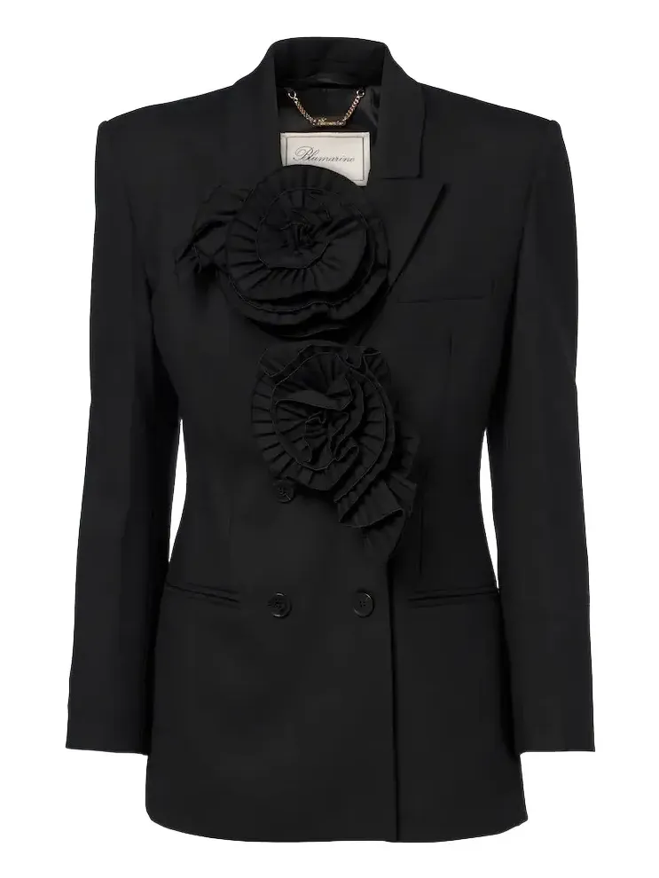 Floral-appliqué blazer Floral-appliqué blazer