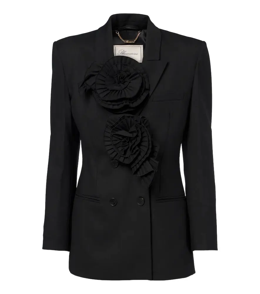 BLUMARINE Floral-appliqué blazer