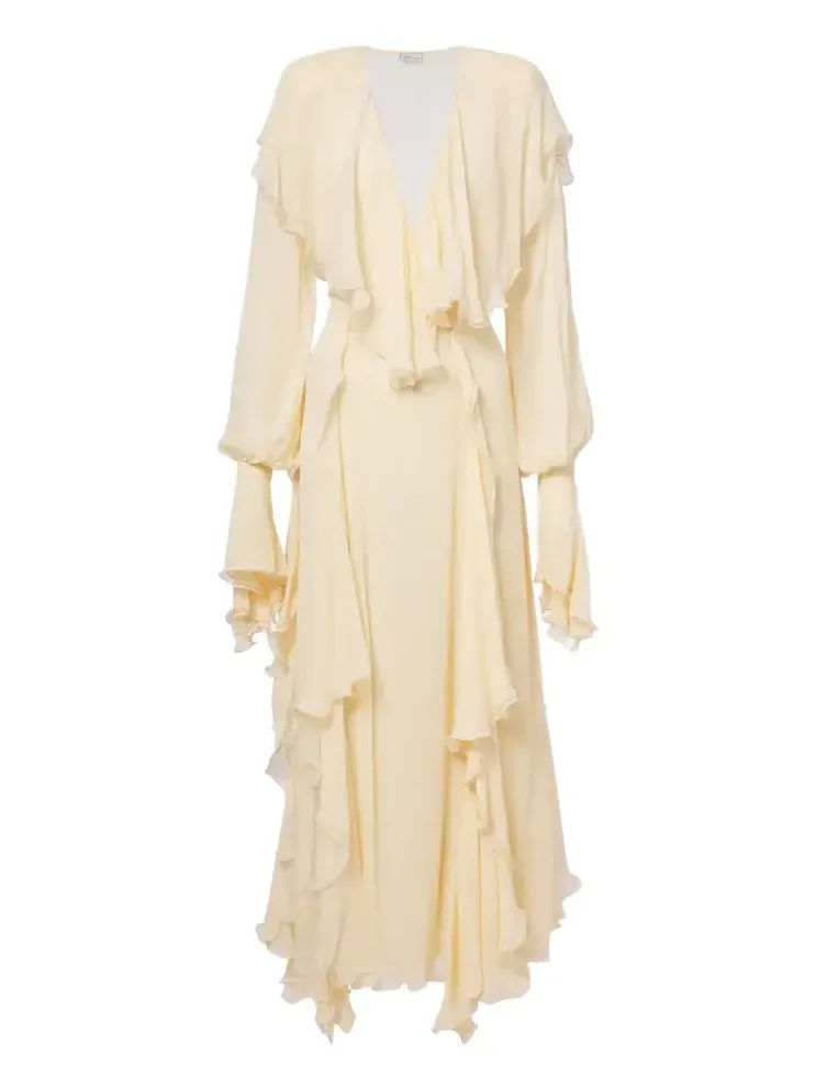 Ruffled maxi dress