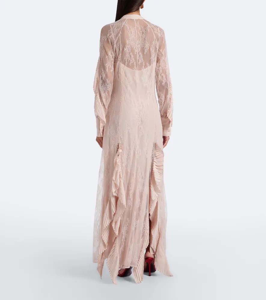 BLUMARINE Ruffled tie-neck lace gown | Thumbnail 2 BLUMARINE Ruffled tie-neck lace gown | Thumbnail 2