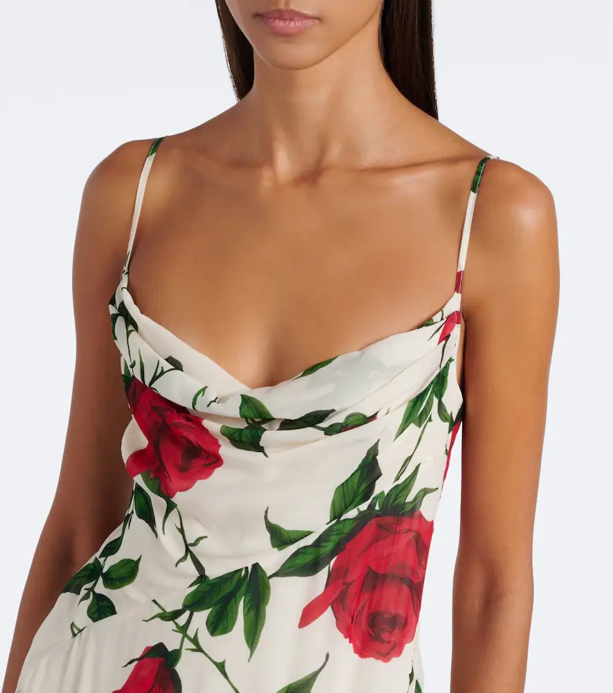 BLUMARINE Draped floral minidress | Thumbnail 4 BLUMARINE Draped floral minidress | Thumbnail 4