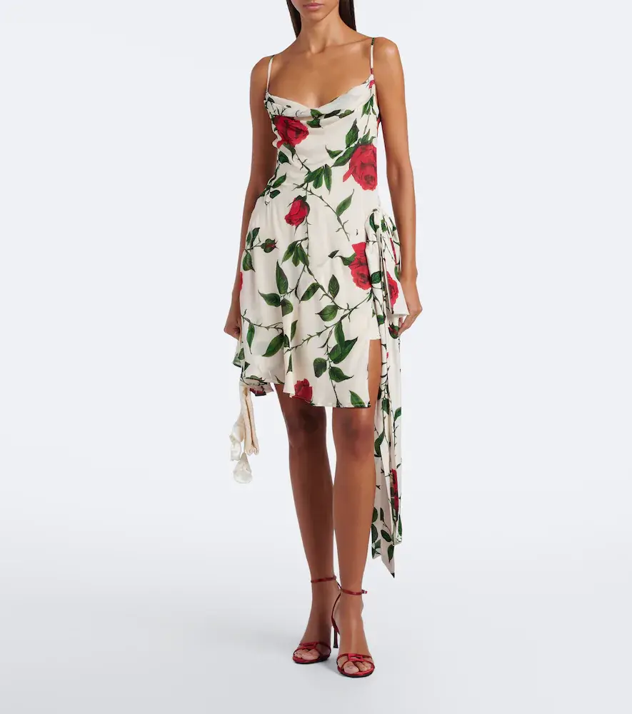 BLUMARINE Draped floral minidress | Thumbnail 5 BLUMARINE Draped floral minidress | Thumbnail 5