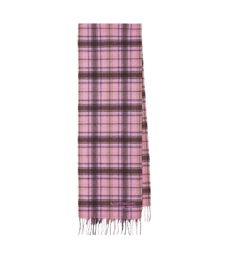 Acne Studios Plaid cashmere and wool scarf