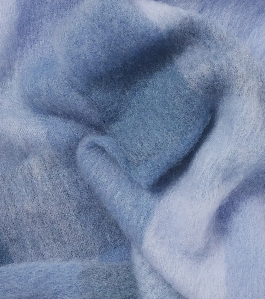 Acne Studios Checked alpaca, wool, and mohair-blend scarf | Thumbnail 2 Acne Studios Checked alpaca, wool, and mohair-blend scarf | Thumbnail 2