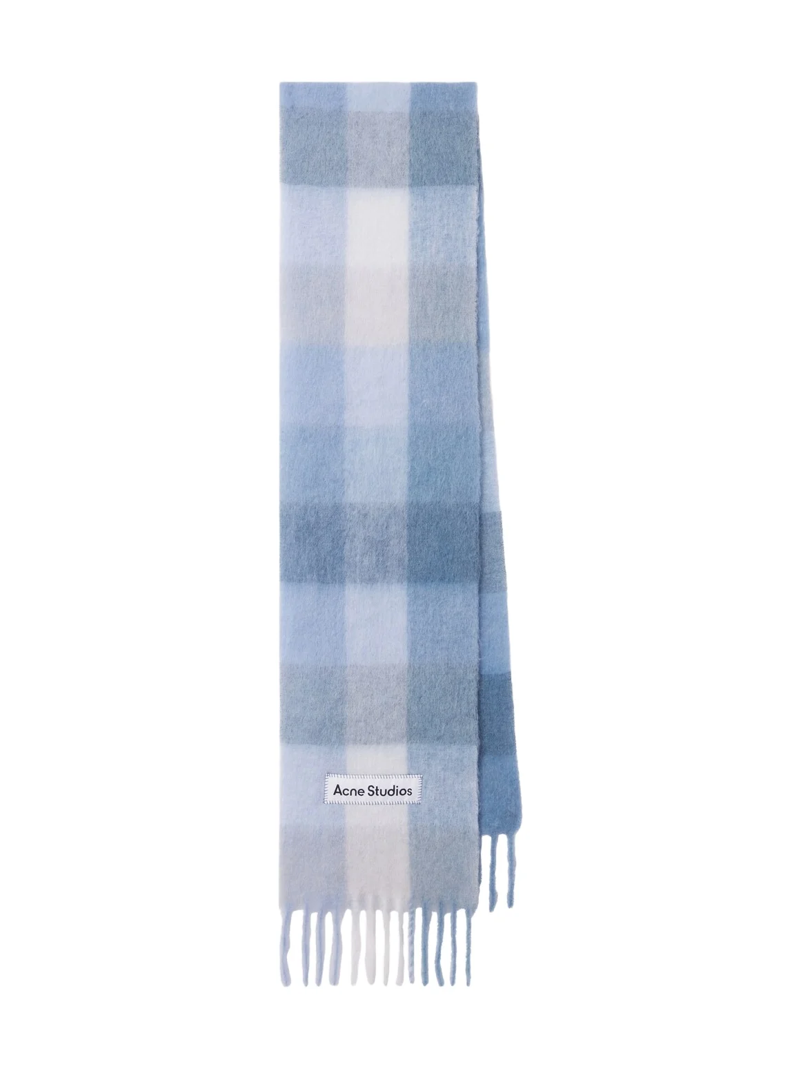Acne Studios Checked alpaca, wool, and mohair-blend scarf