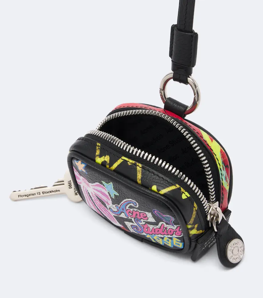 Acne Studios Camero Clip printed leather earphones case | Thumbnail 2 Acne Studios Camero Clip printed leather earphones case | Thumbnail 2