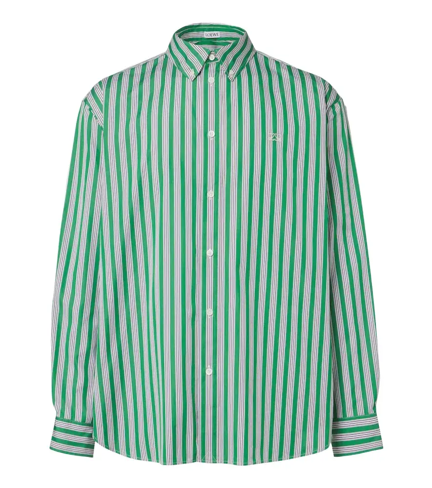 Loewe Double L striped cotton poplin shirt