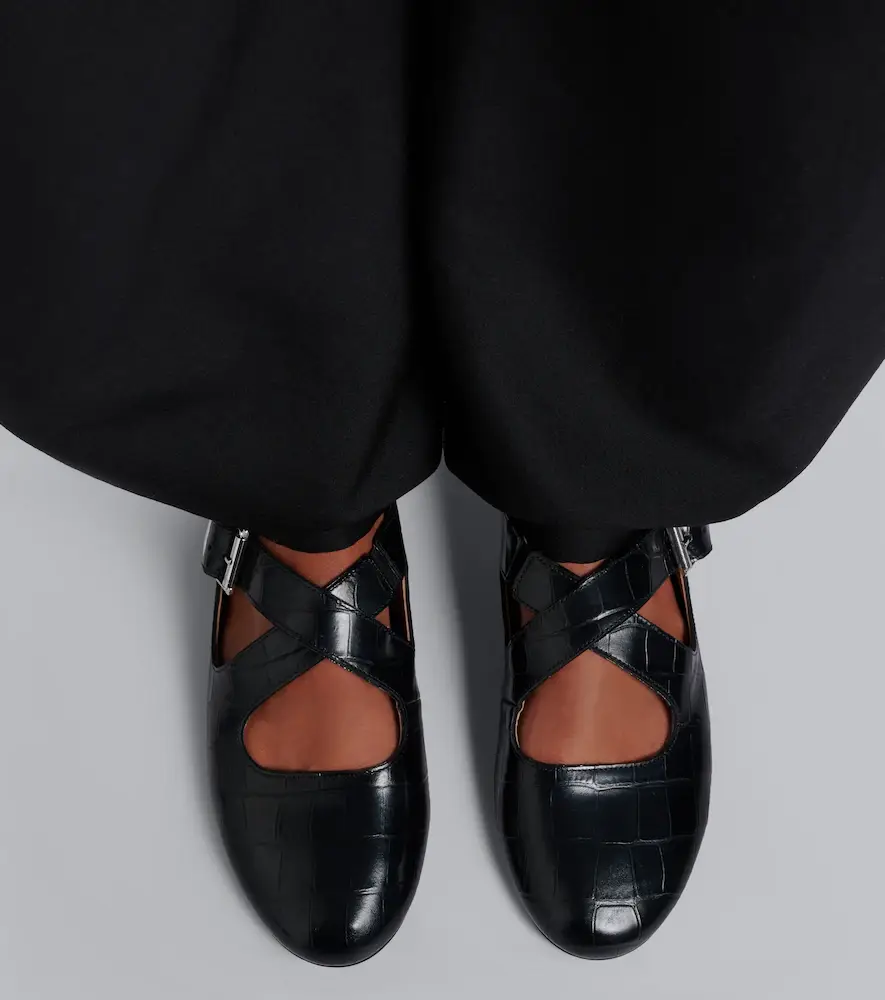 Alaïa Alaïa Croc-effect leather ballet flats | Thumbnail 6 Alaïa Alaïa Croc-effect leather ballet flats | Thumbnail 6