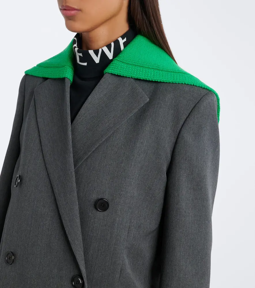 Loewe Paneled double-breasted wool blazer | Thumbnail 4 Loewe Paneled double-breasted wool blazer | Thumbnail 4