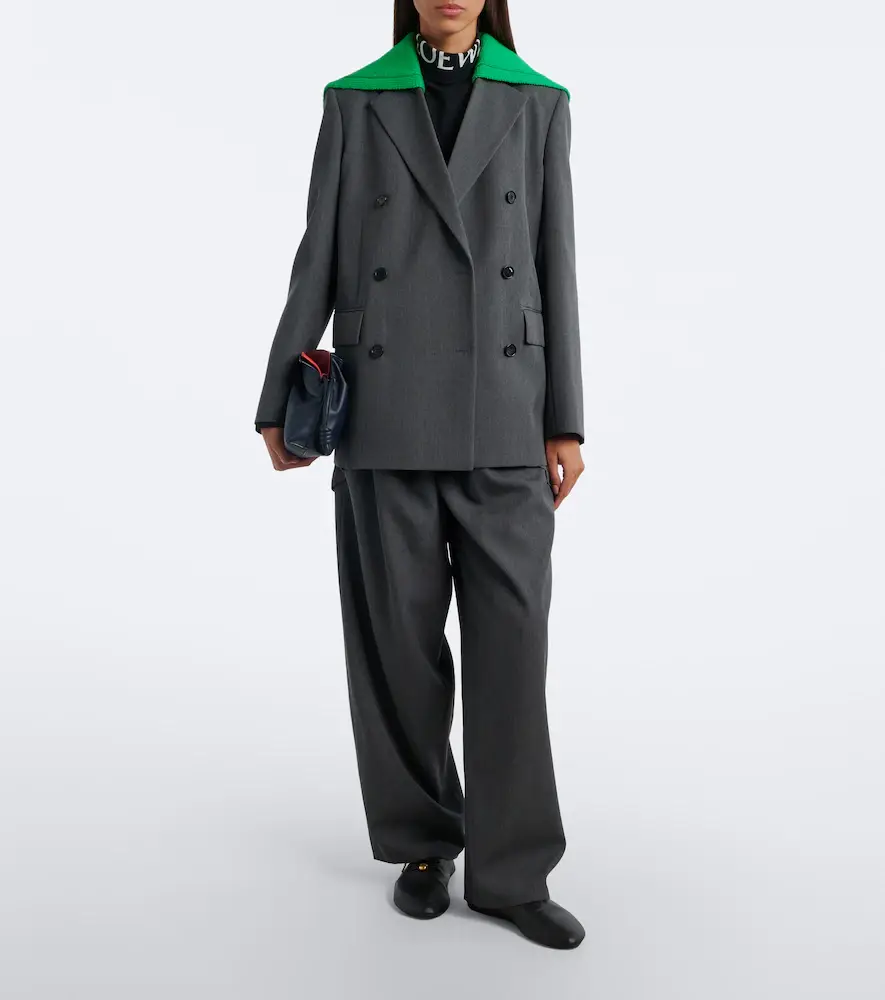 Loewe Paneled double-breasted wool blazer | Thumbnail 5 Loewe Paneled double-breasted wool blazer | Thumbnail 5