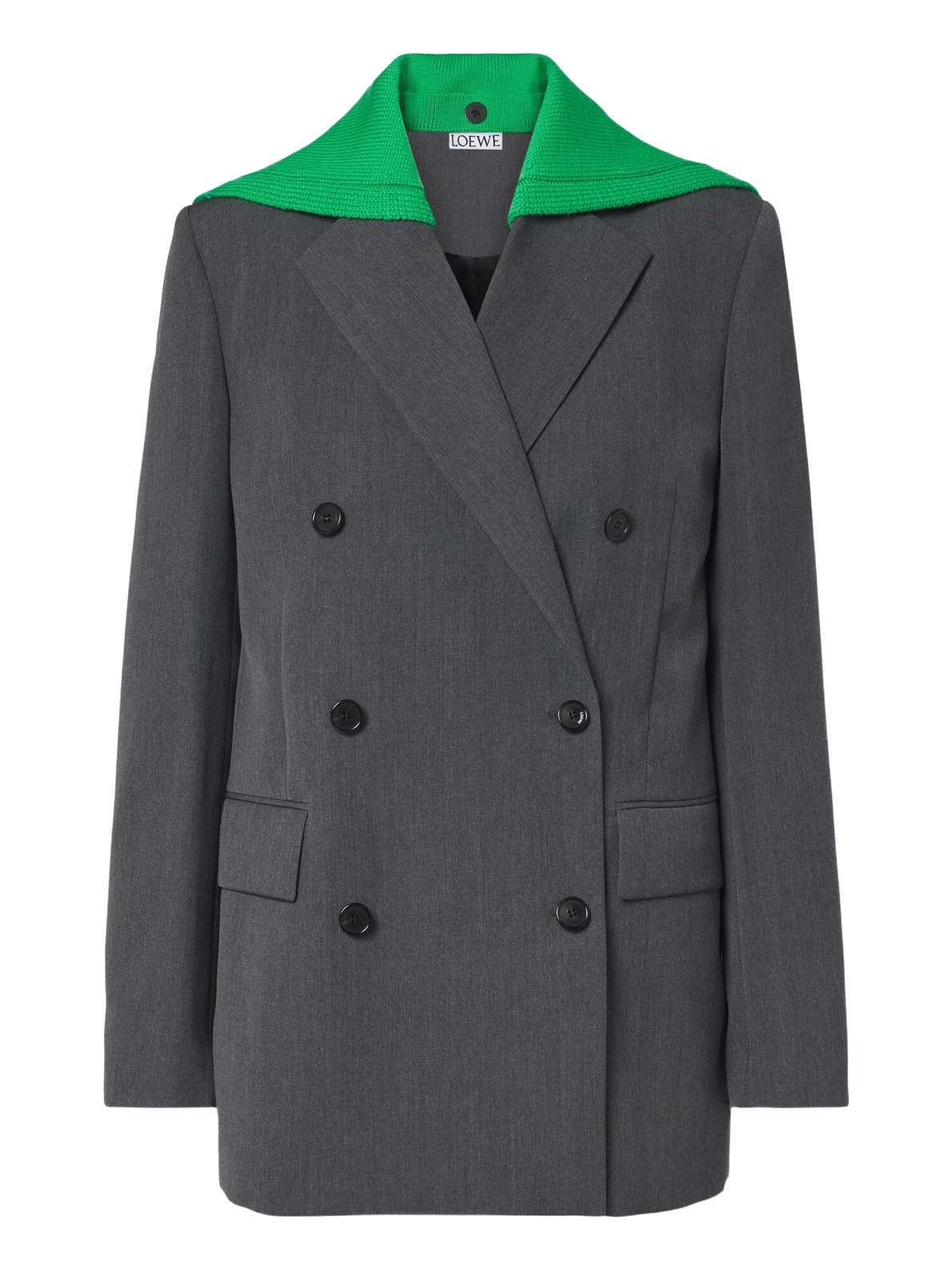 Paneled double-breasted wool blazer Paneled double-breasted wool blazer