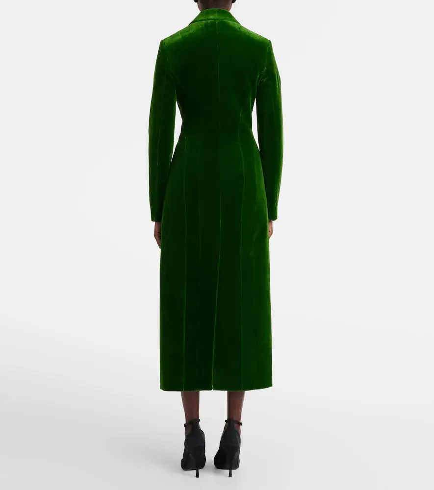 ALAÏA Double-breasted cotton velvet coat | Thumbnail 4 ALAÏA Double-breasted cotton velvet coat | Thumbnail 4
