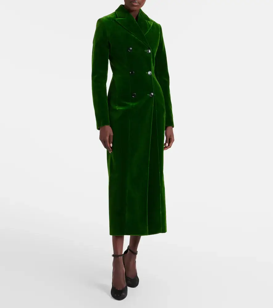 ALAÏA Double-breasted cotton velvet coat | Thumbnail 6 ALAÏA Double-breasted cotton velvet coat | Thumbnail 6
