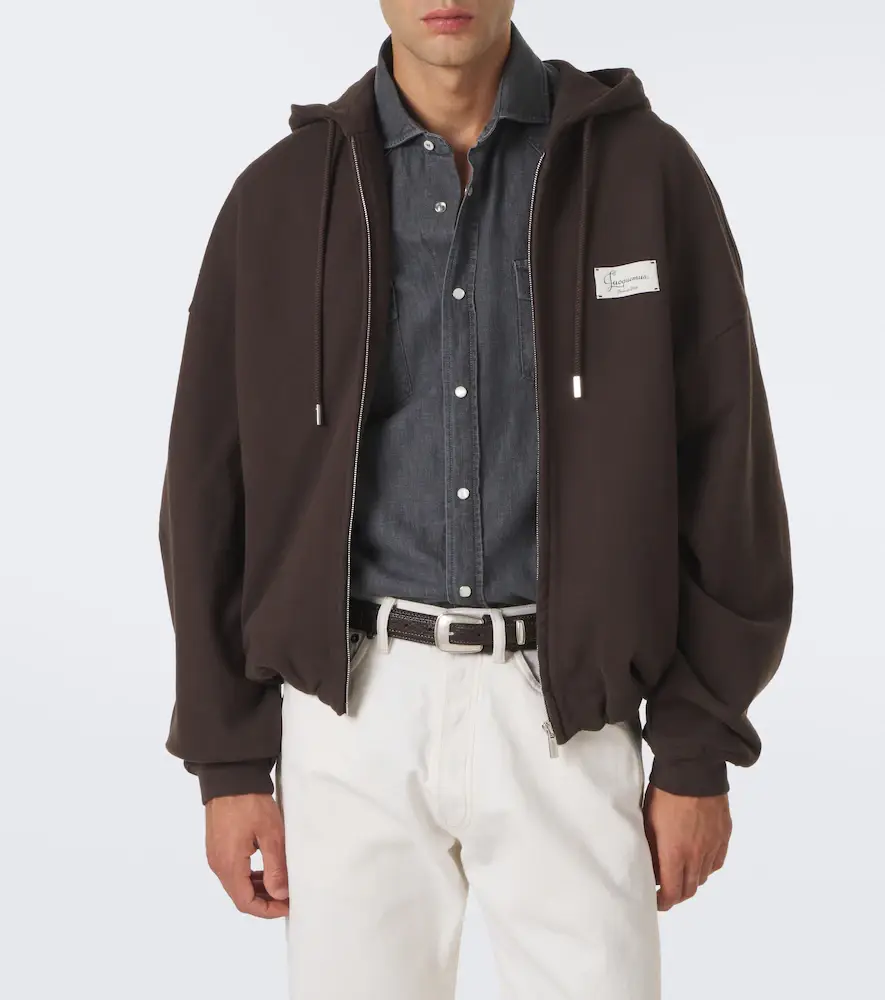 Jacquemus Corso oversized cotton fleece hoodie | Thumbnail 3