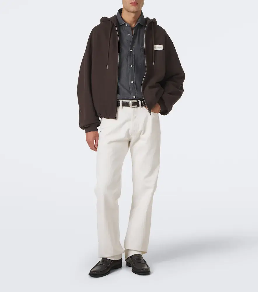 Jacquemus Corso oversized cotton fleece hoodie | Thumbnail 4