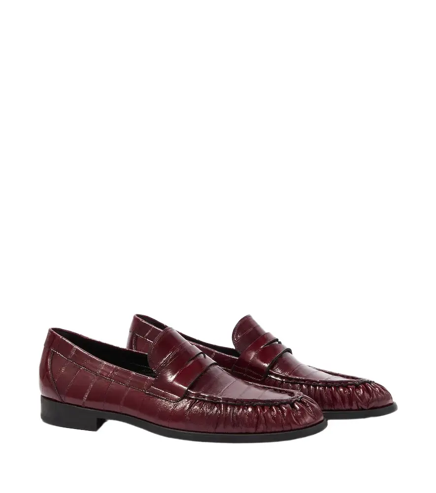 Magnanni Eel leather penny loafers