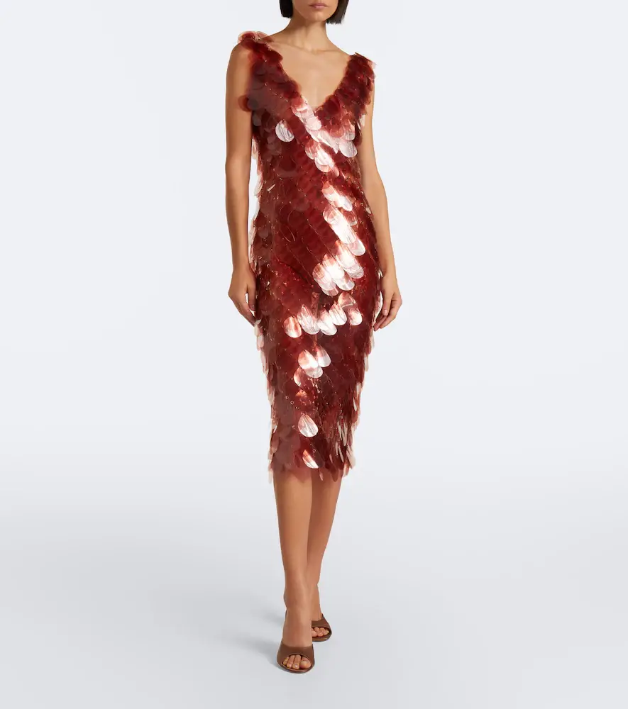 Rabanne Sequined sheer midi dress | Thumbnail 5 Rabanne Sequined sheer midi dress | Thumbnail 5