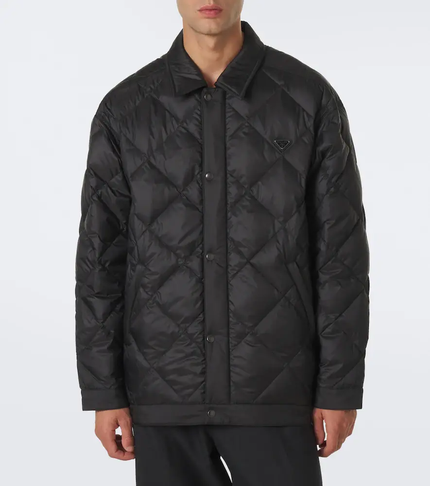 Prada Logo quilted down jacket | Thumbnail 7 Prada Logo quilted down jacket | Thumbnail 7
