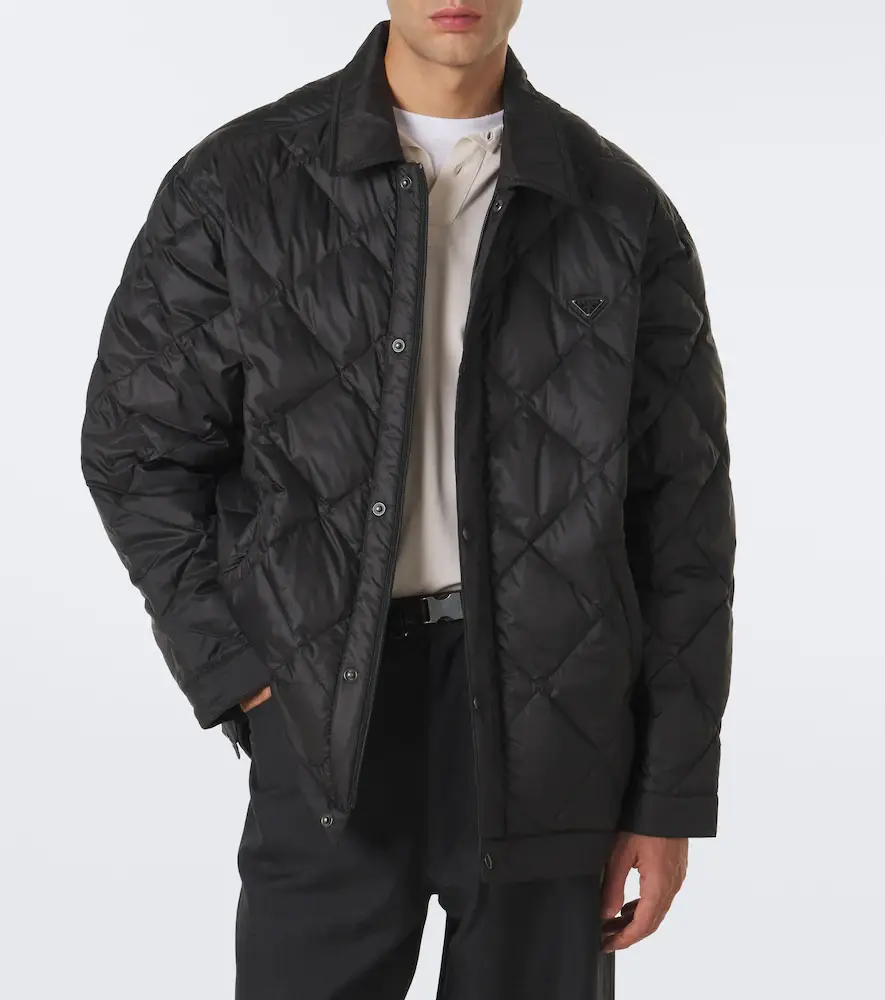 Prada Logo quilted down jacket | Thumbnail 8 Prada Logo quilted down jacket | Thumbnail 8