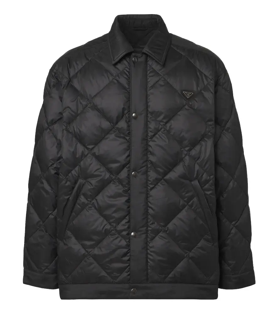 Prada Logo quilted down jacket