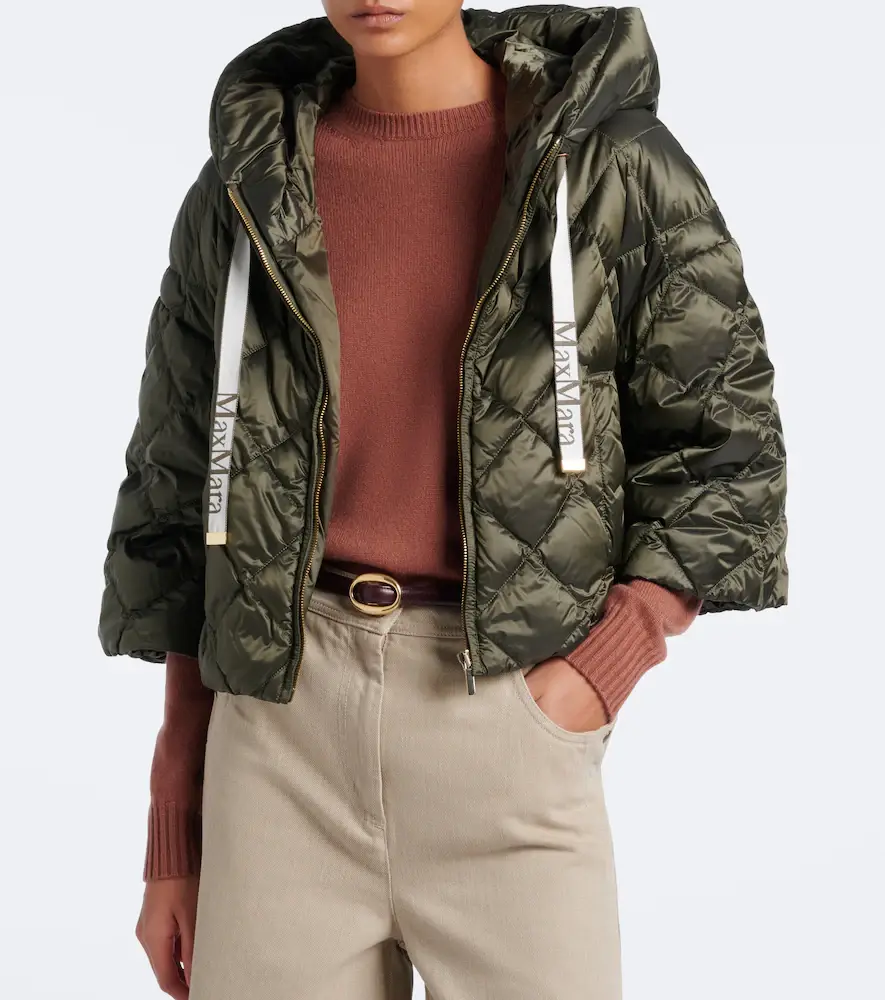 Max Mara Hooded quilted cropped down jacket | Thumbnail 2 Max Mara Hooded quilted cropped down jacket | Thumbnail 2