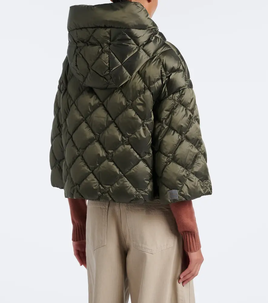 Max Mara Hooded quilted cropped down jacket | Thumbnail 4 Max Mara Hooded quilted cropped down jacket | Thumbnail 4