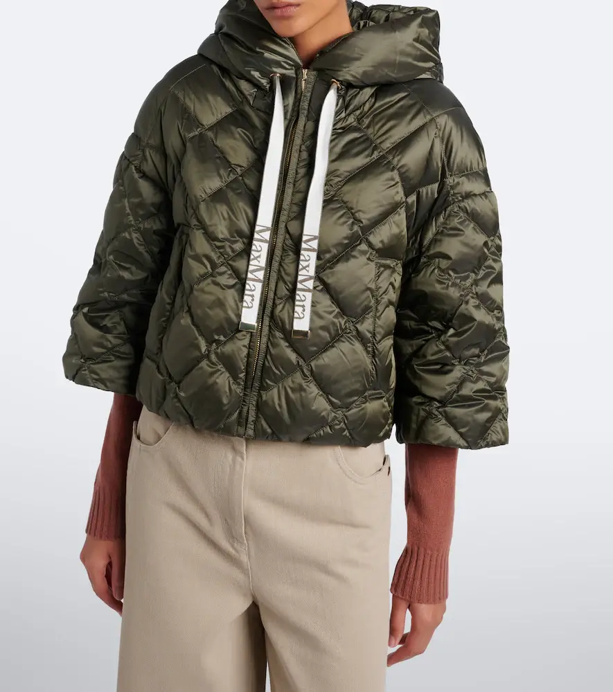 Max Mara Hooded quilted cropped down jacket | Thumbnail 5 Max Mara Hooded quilted cropped down jacket | Thumbnail 5