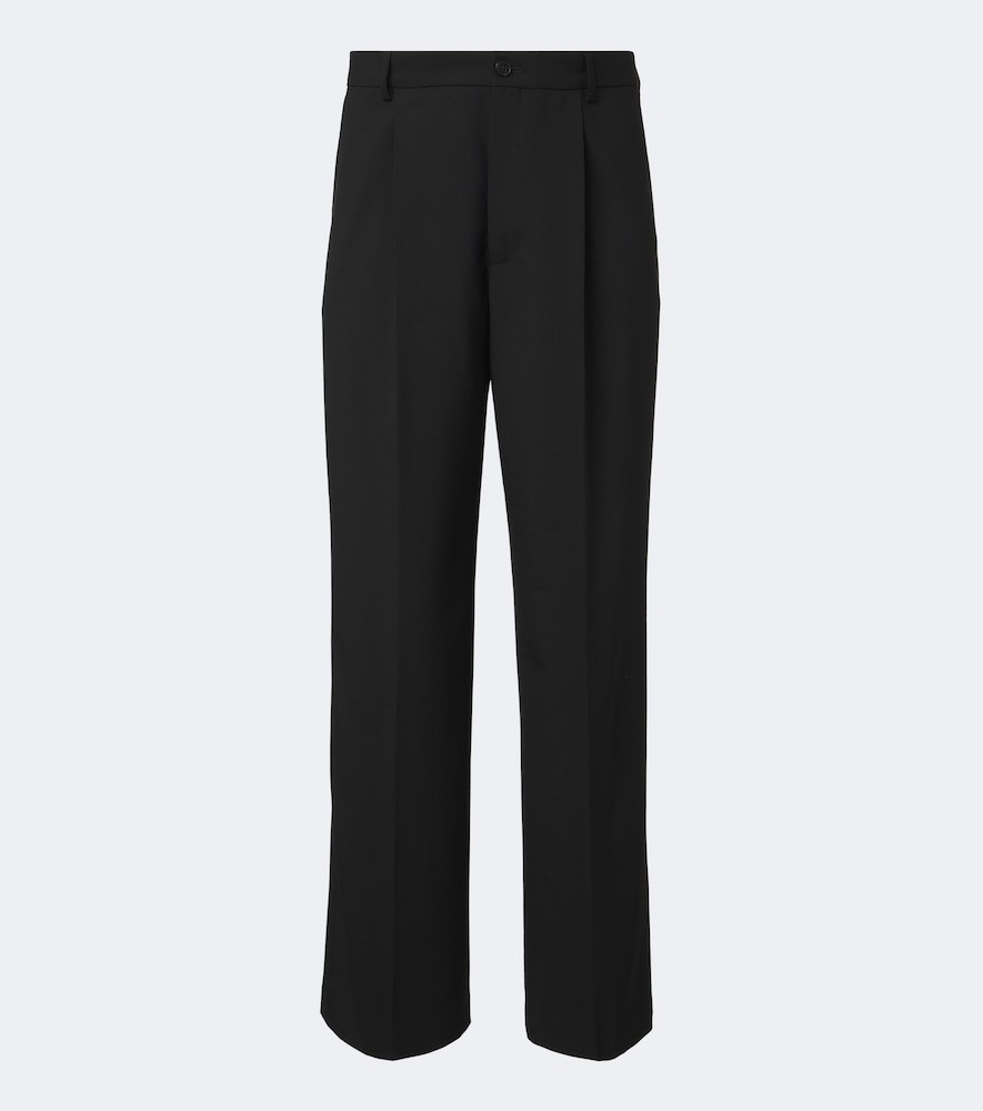 Dries Van Noten Pleated wool wide-leg pants