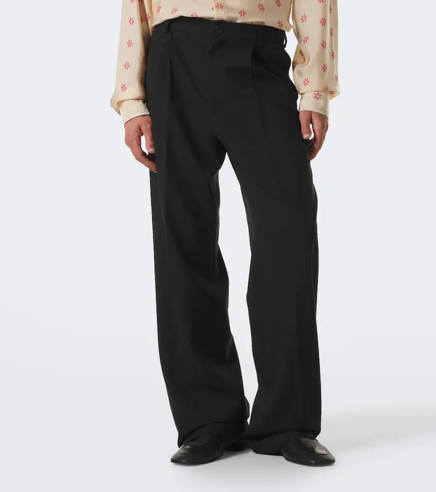 Dries Van Noten Pleated wool wide-leg pants | Thumbnail 2 Dries Van Noten Pleated wool wide-leg pants | Thumbnail 2