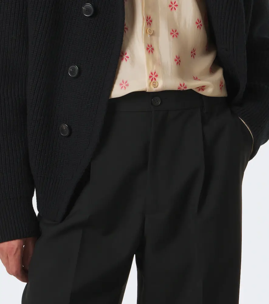 Dries Van Noten Pleated wool wide-leg pants | Thumbnail 3 Dries Van Noten Pleated wool wide-leg pants | Thumbnail 3