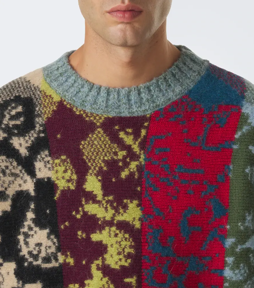 Dries Van Noten Patchwork wool and alpaca-blend sweater | Thumbnail 4 Dries Van Noten Patchwork wool and alpaca-blend sweater | Thumbnail 4