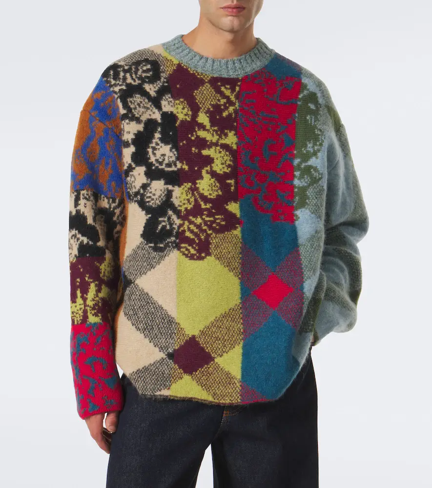 Dries Van Noten Patchwork wool and alpaca-blend sweater | Thumbnail 5 Dries Van Noten Patchwork wool and alpaca-blend sweater | Thumbnail 5