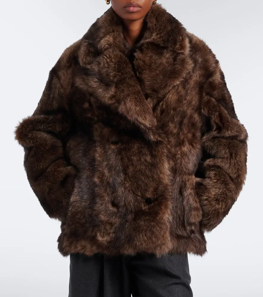 Yves Salomon Double-breasted shearling jacket | Thumbnail 3