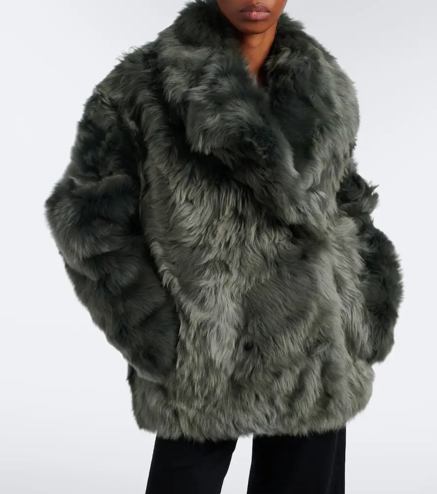 Yves Salomon Double-breasted shearling jacket | Thumbnail 2
