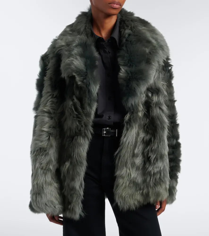 Yves Salomon Double-breasted shearling jacket | Thumbnail 6