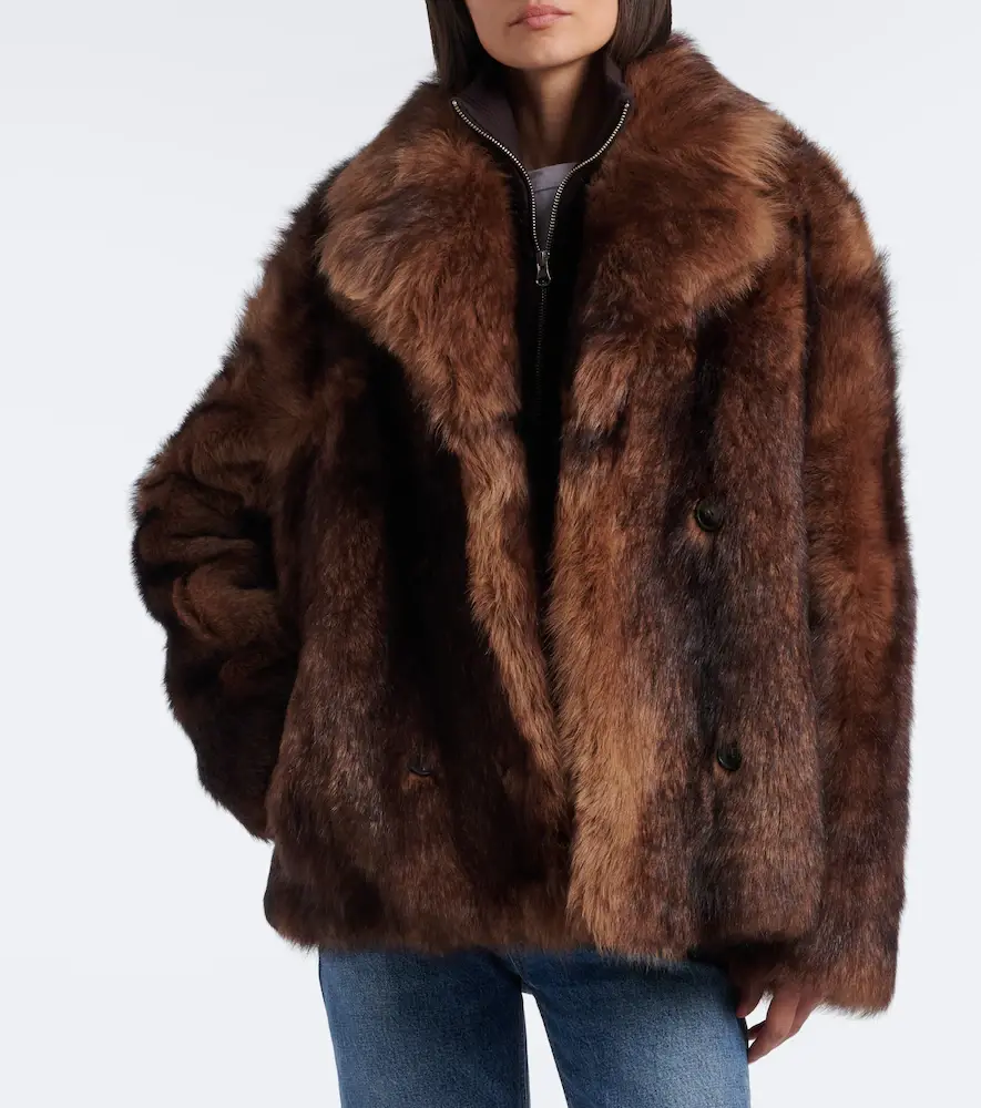 Yves Salomon Double-breasted shearling jacket | Thumbnail 3 Yves Salomon Double-breasted shearling jacket | Thumbnail 3