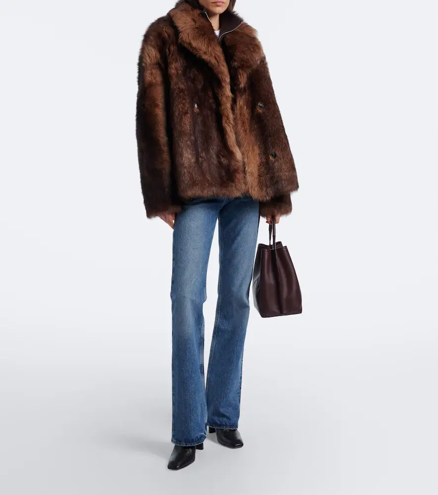 Yves Salomon Double-breasted shearling jacket | Thumbnail 6 Yves Salomon Double-breasted shearling jacket | Thumbnail 6