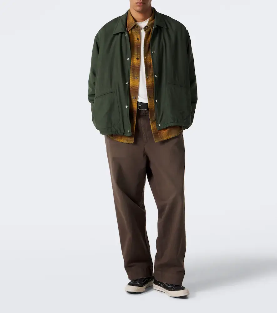 A.PRESSE A. Presse Checked cotton and silk twill shirt | Thumbnail 2