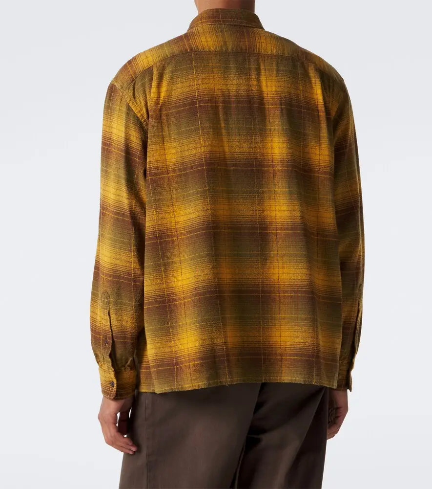 A.PRESSE A. Presse Checked cotton and silk twill shirt | Thumbnail 4