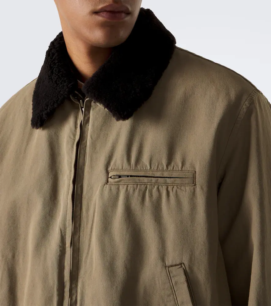 A.PRESSE A. Presse Teddy-trimmed cotton and wool blouson jacket | Thumbnail 2 A.PRESSE A. Presse Teddy-trimmed cotton and wool blouson jacket | Thumbnail 2