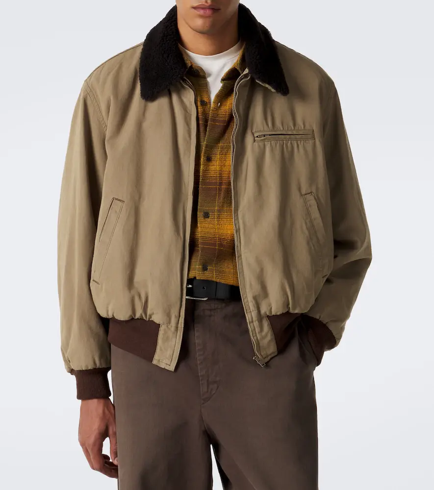 A.PRESSE A. Presse Teddy-trimmed cotton and wool blouson jacket | Thumbnail 3 A.PRESSE A. Presse Teddy-trimmed cotton and wool blouson jacket | Thumbnail 3
