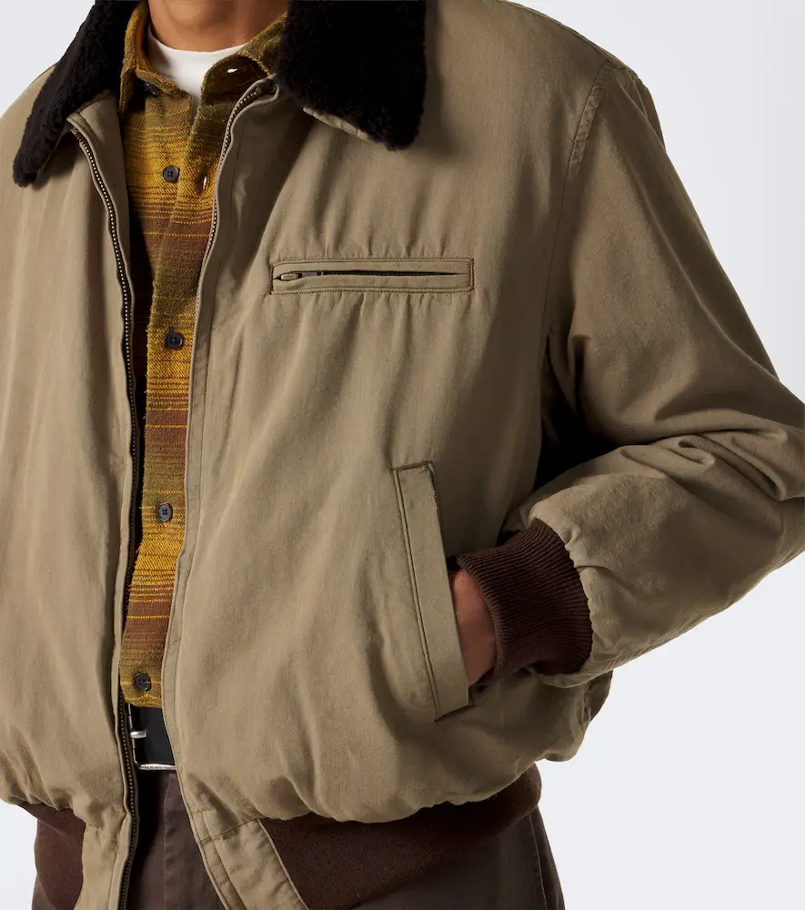 A.PRESSE A. Presse Teddy-trimmed cotton and wool blouson jacket | Thumbnail 6 A.PRESSE A. Presse Teddy-trimmed cotton and wool blouson jacket | Thumbnail 6