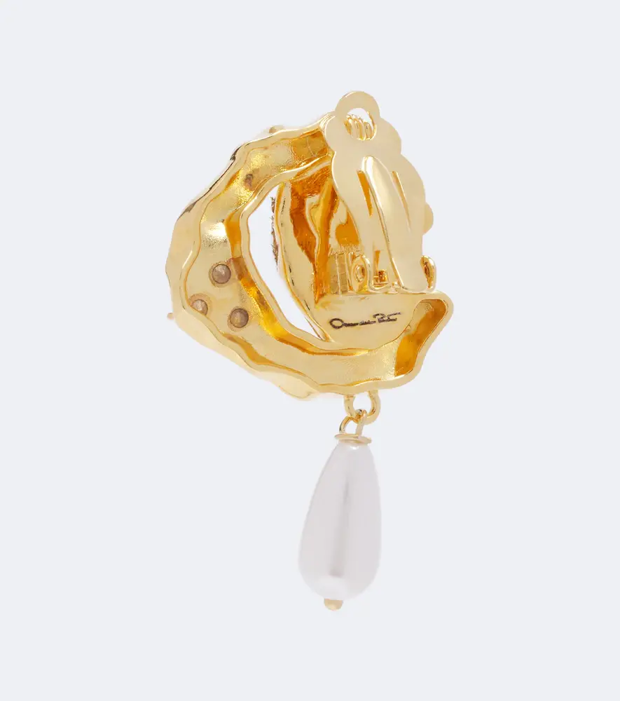 Oscar de la Renta Embellished pearl drop earrings | Thumbnail 2 Oscar de la Renta Embellished pearl drop earrings | Thumbnail 2