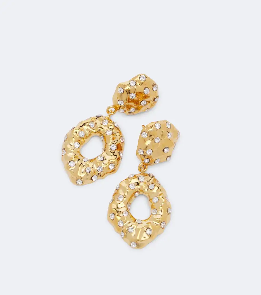 Oscar de la Renta Crystal-embellished drop earrings | Thumbnail 2 Oscar de la Renta Crystal-embellished drop earrings | Thumbnail 2