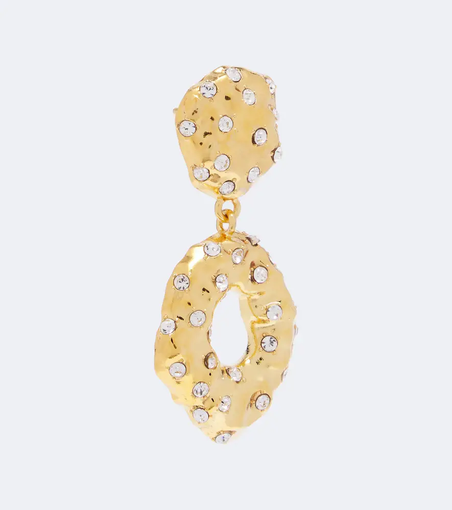 Oscar de la Renta Crystal-embellished drop earrings | Thumbnail 4 Oscar de la Renta Crystal-embellished drop earrings | Thumbnail 4
