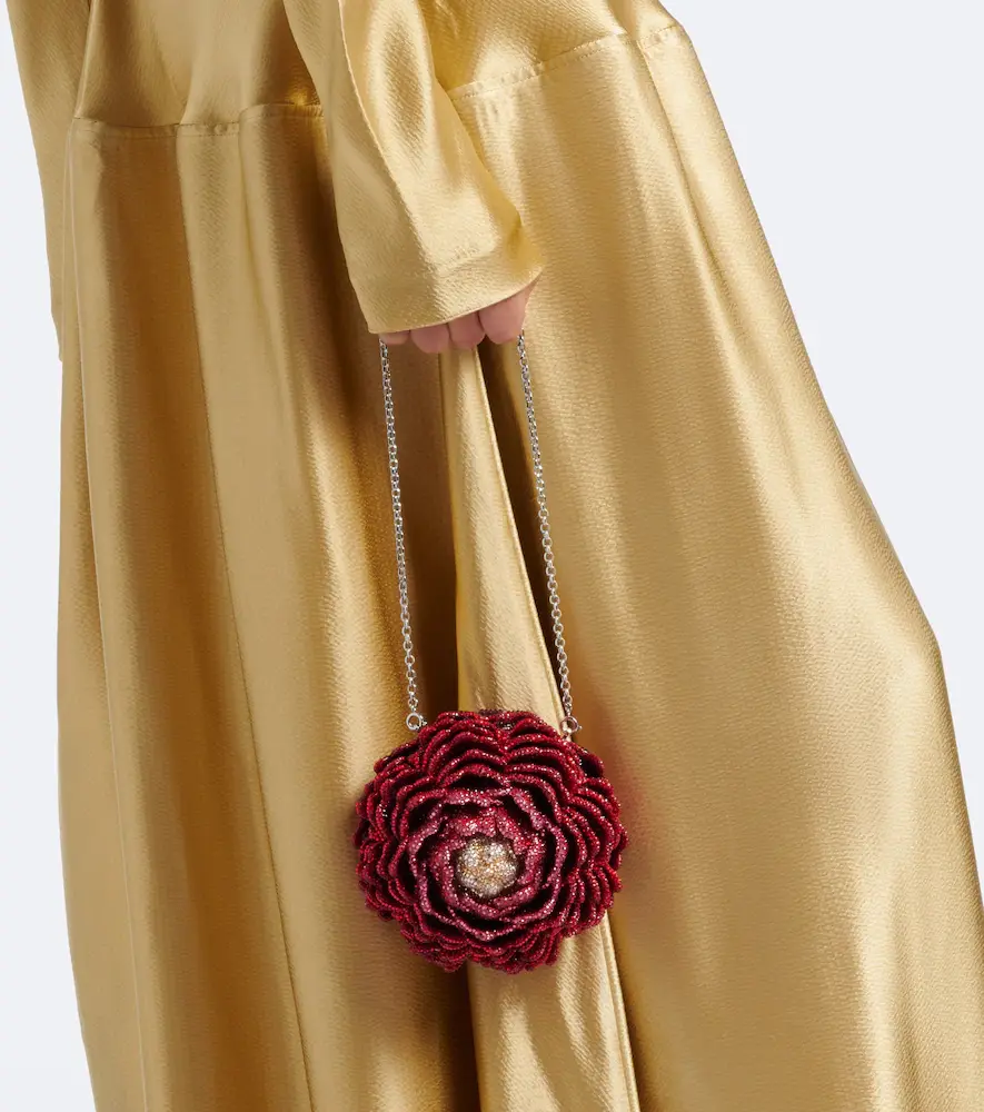 Judith Leiber Couture Peony Flame crystal-embellished clutch | Thumbnail 4