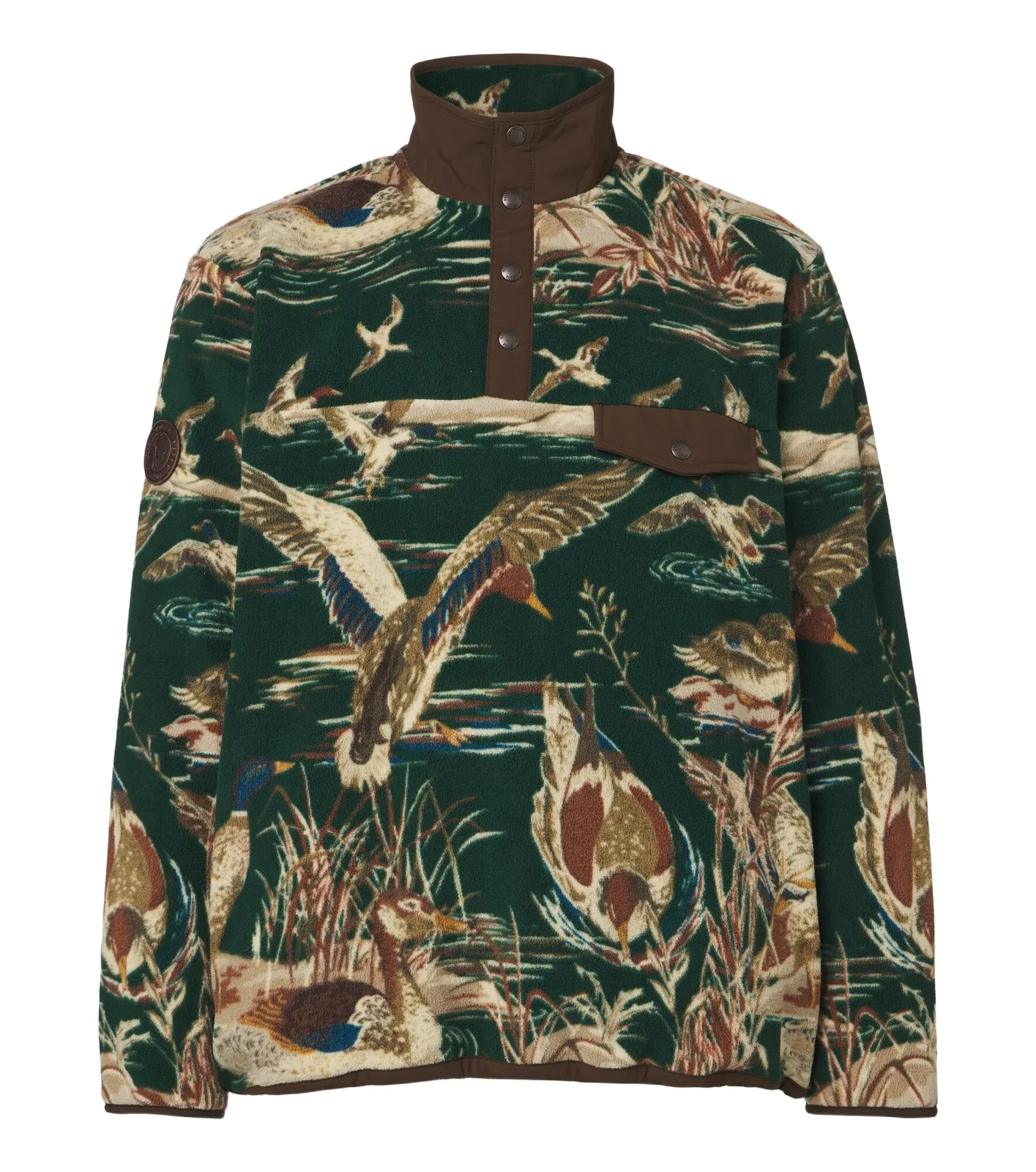 Printed fleece sweater