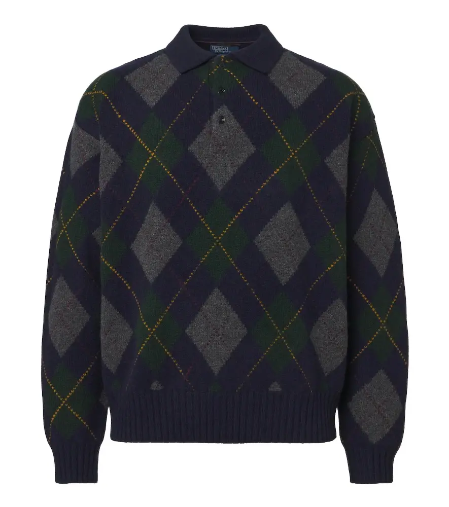Polo Ralph Lauren Argyle wool and mohair polo sweater