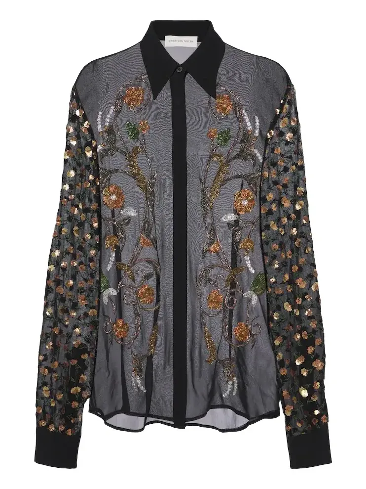 Embellished sheer blouse Embellished sheer blouse